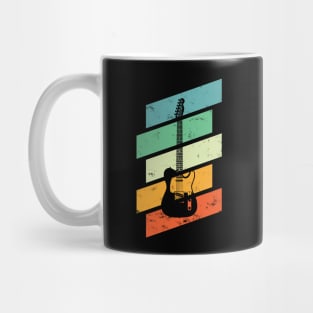 Vintage Style T-Style Electric Guitar Retro Colors Mug